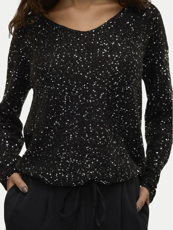 Vero Moda Vero Moda Blúz Leilani 10318223 Fekete Loose Fit
