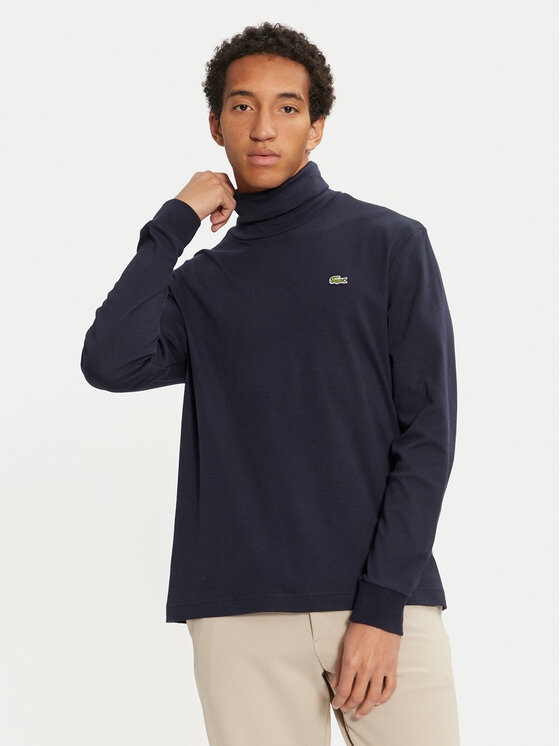 Lacoste Pull a col roule UH2828 Bleu marine Regular Fit Modivo