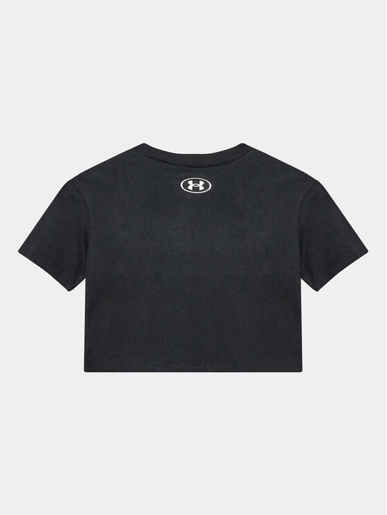 Under Armour Under Armour Тишърт Ua Crop Sportstyle Logo Ss 1380878 Черен Loose Fit