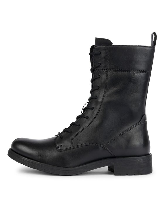 Geox Geox Šnurovacia obuv D Rawelle D366RF 000TU C9999 Čierna