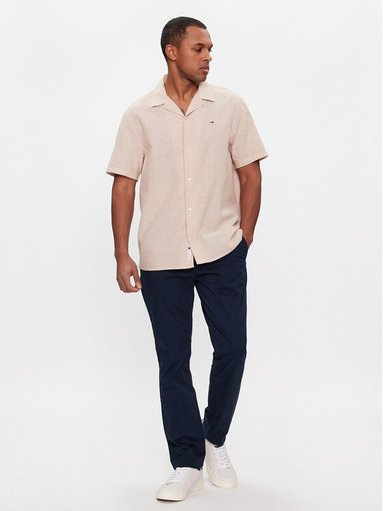 Tommy Jeans Tommy Jeans Särk Camp DM0DM18963 Beež Regular Fit