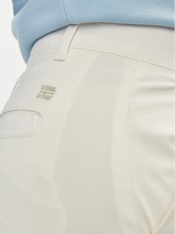 Napapijri Napapijri Παντελόνι υφασμάτινο Meridian NP0A4GYE Εκρού Regular Fit