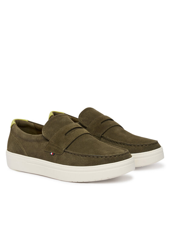 Tommy Hilfiger Tommy Hilfiger Обувки Modern Light Hybrid Suede LoaferFM0FM05786 Зелен