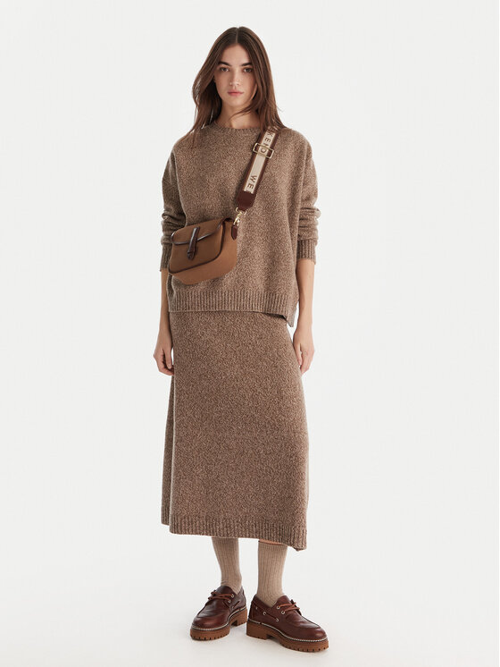 Weekend Max Mara Weekend Max Mara Gonna midi Barnaba 2525306012 Marrone Regular Fit