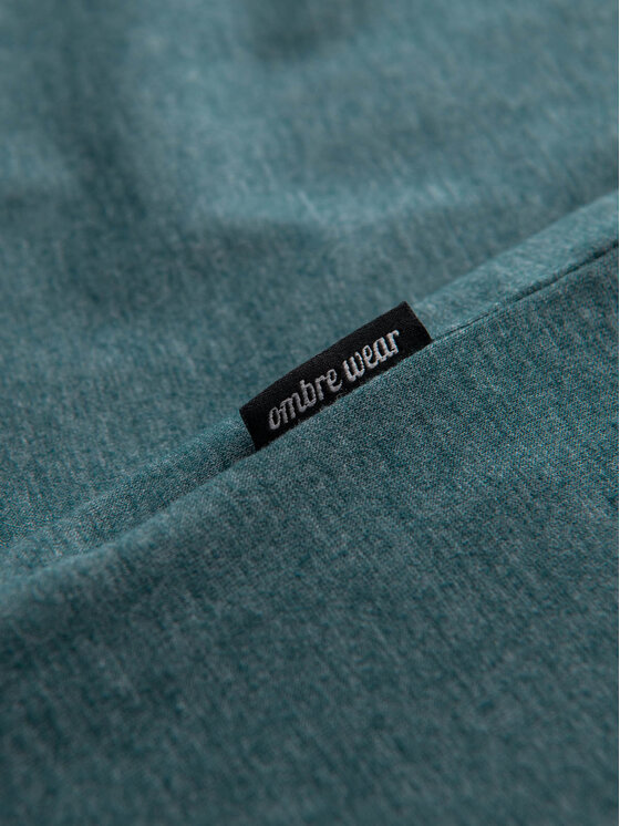Ombre Ombre T-Shirt OM-TSCT-0175 Zelená Casual Fit