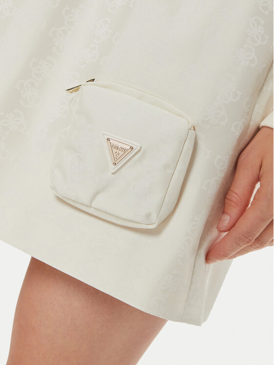 Guess Guess Mini sukňa V4BD00 WGLW2 Écru Regular Fit