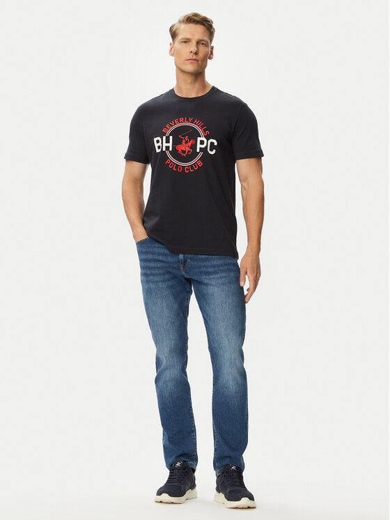 Beverly Hills Polo Club Beverly Hills Polo Club Тишърт P-SS26M-TS1258 Тъмносин Regular Fit
