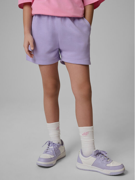 4F 4F Szorty sportowe BASIC+ Fioletowy Regular Fit