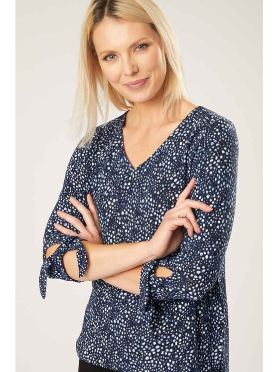 QUIOSQUE QUIOSQUE Halenka SWEETY BLOUSE Tmavomodrá Regular Fit
