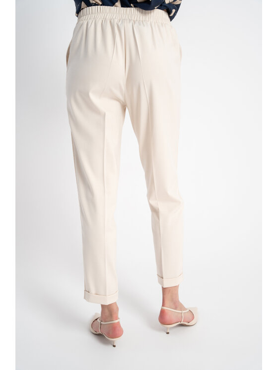 CLICK CLICK Spodnie materiałowe 30-424 Beżowy Skinny Fit