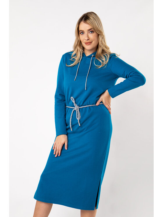 QUIOSQUE QUIOSQUE Každodenné šaty TARAN DRESS Tyrkysová Regular Fit