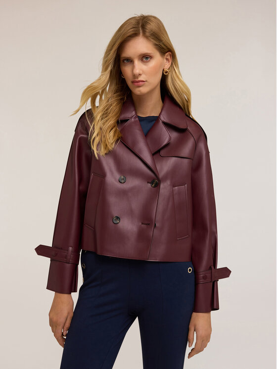 Motivi Motivi Giacca in similpelle R305W100151N036 Bordeaux Regular Fit