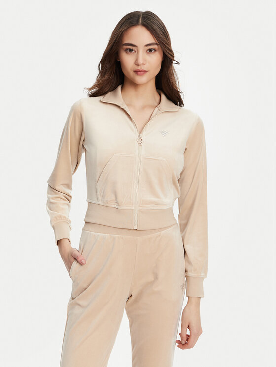 Guess Guess Bluză V3BQ22 K0232 Bej Regular Fit