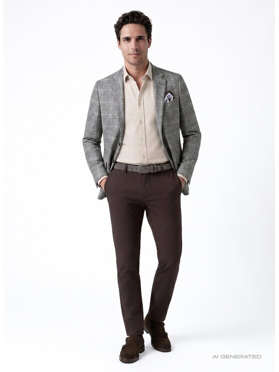 Pako Lorente Pako Lorente Marynarka P26WF-3X-003 Beżowy Slim Fit