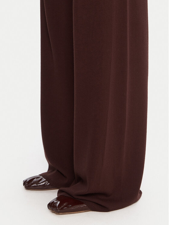 Kontatto Kontatto Pantaloni in maglia 3M0803C Marrone Regular Fit