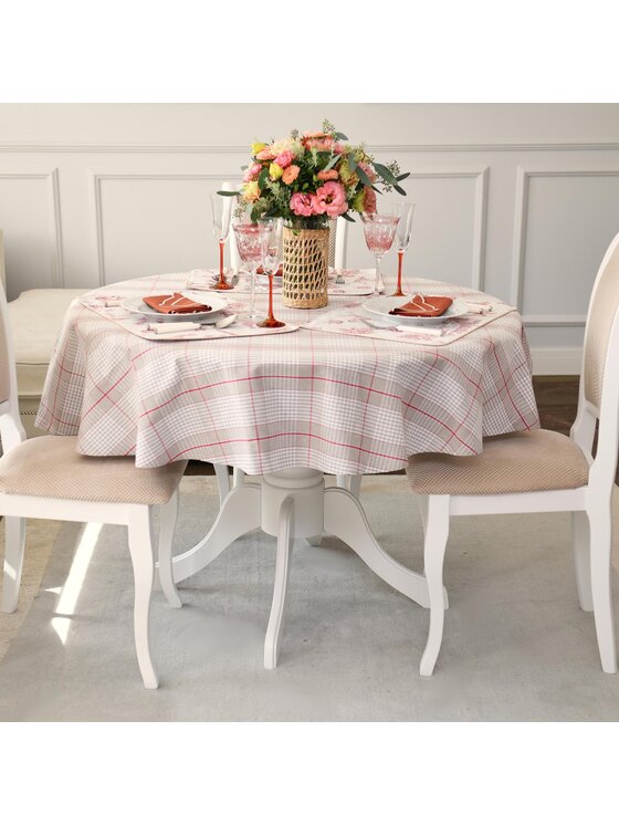 Roseberry Home Roseberry Home Obrus Glen Check Czerwony