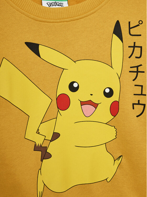 United Colors Of Benetton United Colors Of Benetton Bluza POKEMON 3J73G10CO Żółty Regular Fit