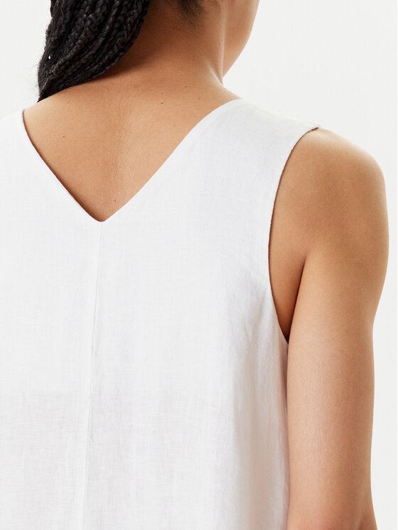 United Colors Of Benetton United Colors Of Benetton Rochie de vară 4AGHDV07C Alb Relaxed Fit