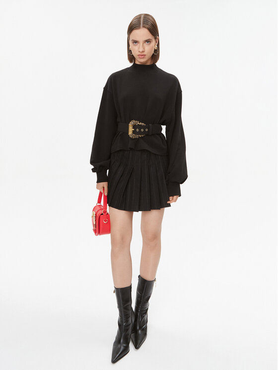 Versace Jeans Couture Versace Jeans Couture Плисирана пола 75HAE800 Черен Regular Fit