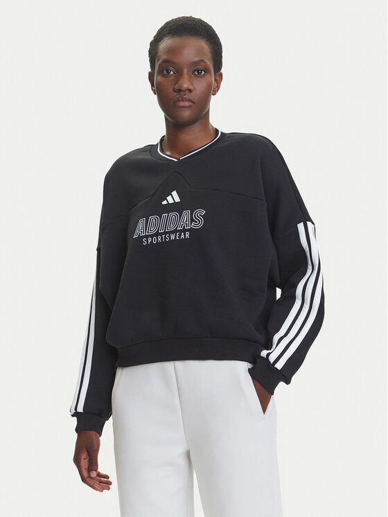 adidas adidas Bluză Tiro Cut 3-Stripes JN2673 Negru Loose Fit
