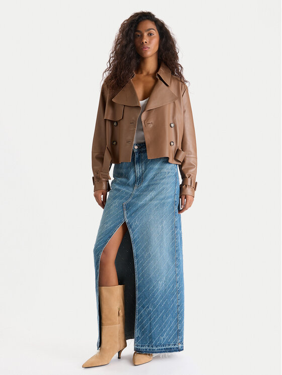 BOSS BOSS Spódnica jeansowa 50542445 Niebieski Regular Fit