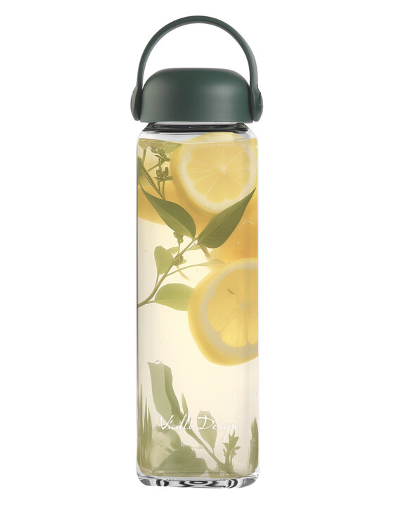 Vialli Design Vialli Design Butelka na wodę SZKLANA BUTELKA NA WODĘ 540ML FUORI ZIEL.30275 Zielony