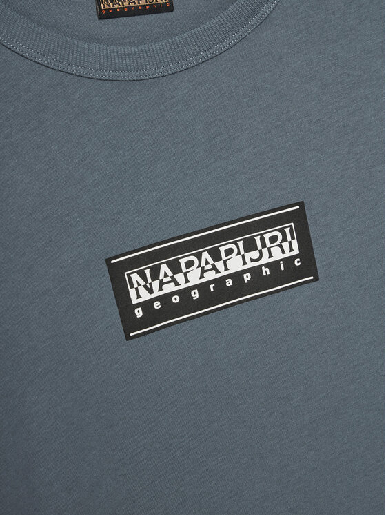 Napapijri Napapijri T-Shirt Chamois NP0A4ILE D Niebieski Regular Fit
