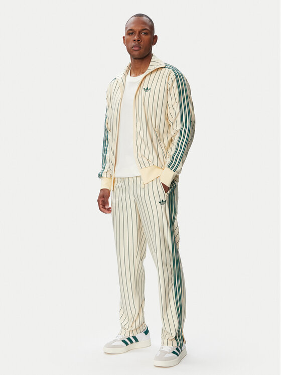 adidas adidas Долнище анцуг Firebird Pinstripes KT4300 Кремав Regular Fit