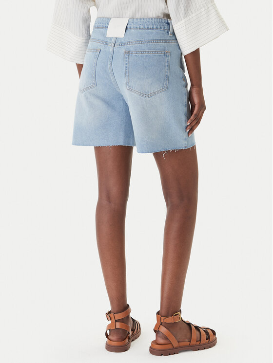 Eleh Eleh Pantaloni scurți de blugi EL123 Albastru Regular Fit
