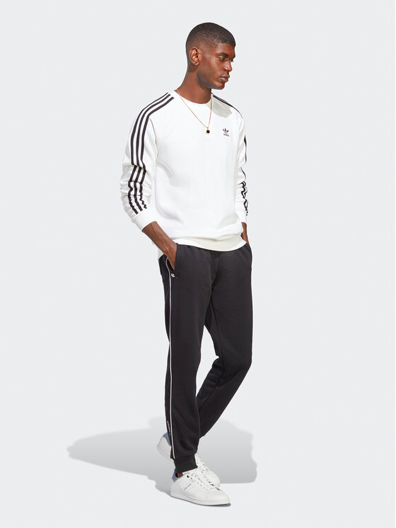 adidas adidas Majica dugih rukava Adicolor Classics 3-Stripes Crew Sweatshirt IA4862 Bijela Regular Fit