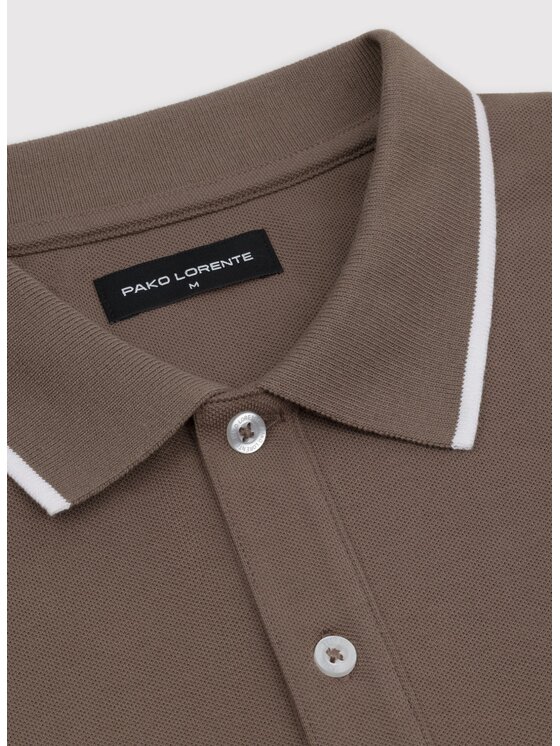 Pako Lorente Pako Lorente Polo P26WF-TX-002 Brązowy Classic Fit