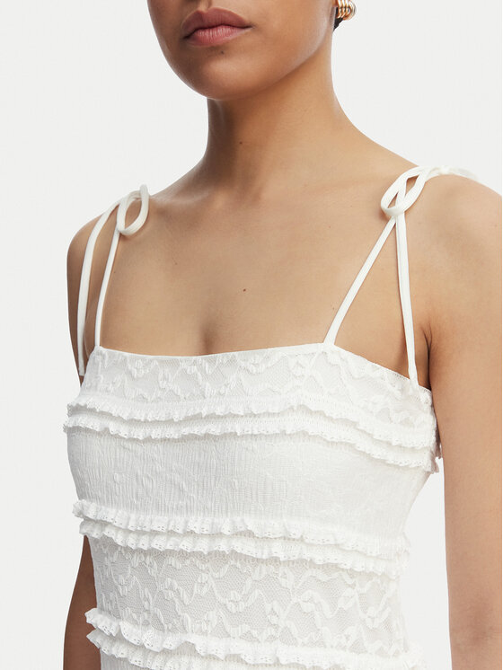 Vero Moda Vero Moda Vakarinė suknelė Lucia 10348443 Kreminė Regular Fit