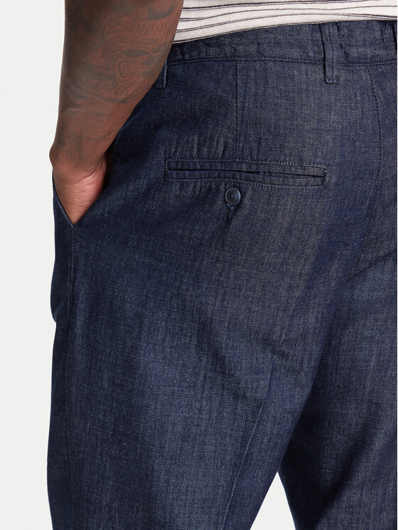 United Colors Of Benetton United Colors Of Benetton Bavlnené nohavice 40QFUF05J Tmavomodrá Slim Fit