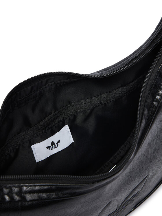adidas adidas Сумка Adicolor Half Crescent Bag Metallic Pu KR1546 Чорний