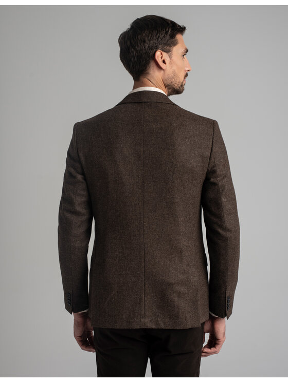 Borgio Borgio Marynarka moricone Brązowy Slim Fit
