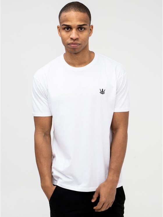 Jigga Wear Jigga Wear T-Shirt Koszulka Z Krótkim Rękawem Jigga Wear Mini Crown Biała M Biały Regular Fit