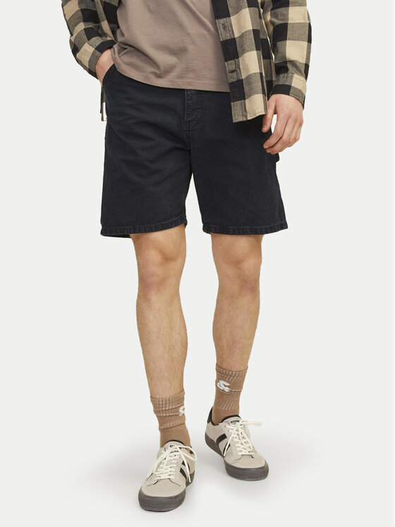Jack&Jones Jack&Jones Pantaloni scurți de blugi Jjitony 12252814 Negru Loose Fit