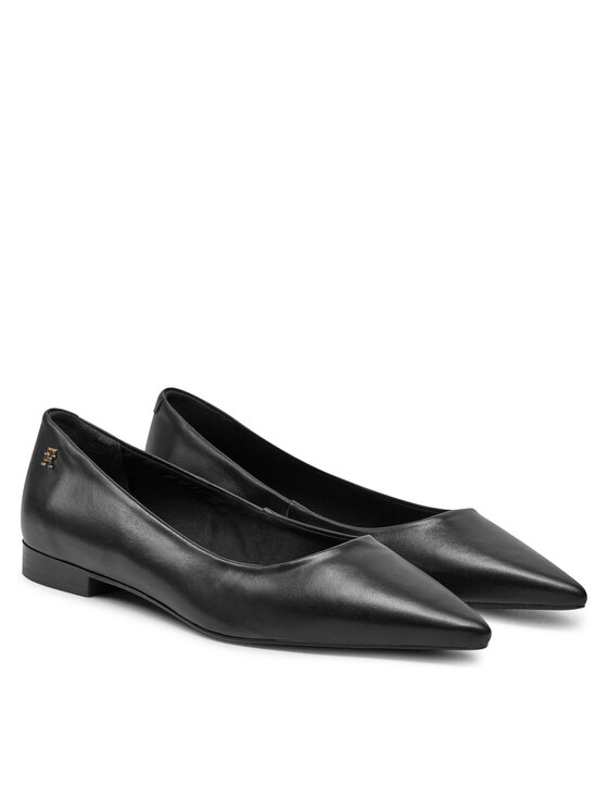 Tommy Hilfiger Tommy Hilfiger Балеринки Th Pointy Ballerina FW0FW08291 Черен