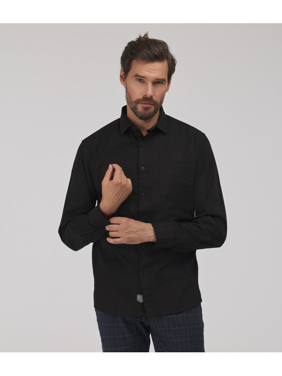 Lee Cooper Lee Cooper Koszula WINDSOR Czarny Slim Fit