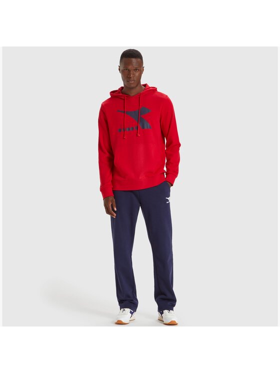 Diadora Diadora Bluza HOODIE BIG LOGO Czerwony Basic Fit