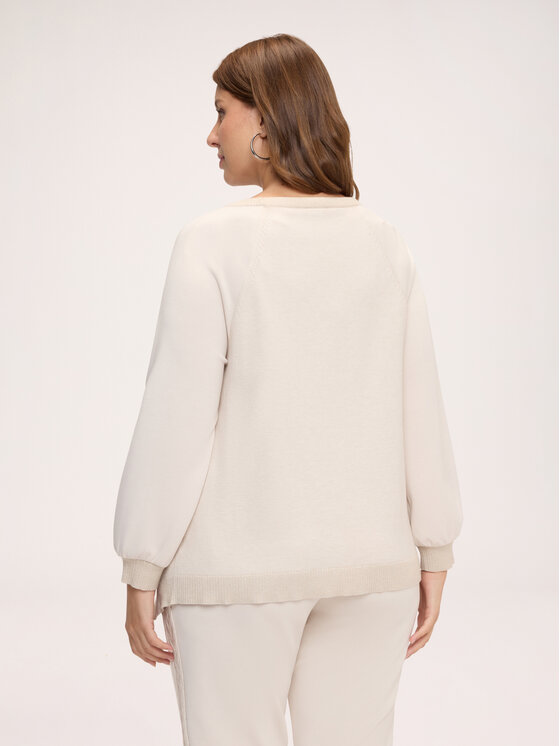Fiorella Rubino Fiorella Rubino Maglione M445L008712N002 Crema Regular Fit