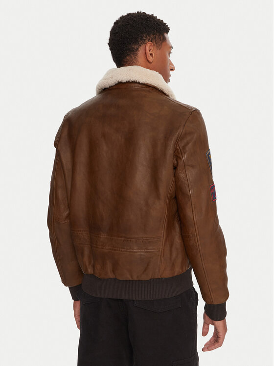 Milestone Milestone Lederjacke MSMatti 531070 60400 Braun Regular Fit