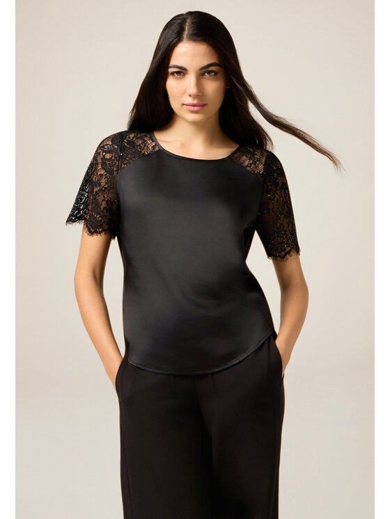 Oltre Oltre Blusa 2024R003112N033 Nero Regular Fit