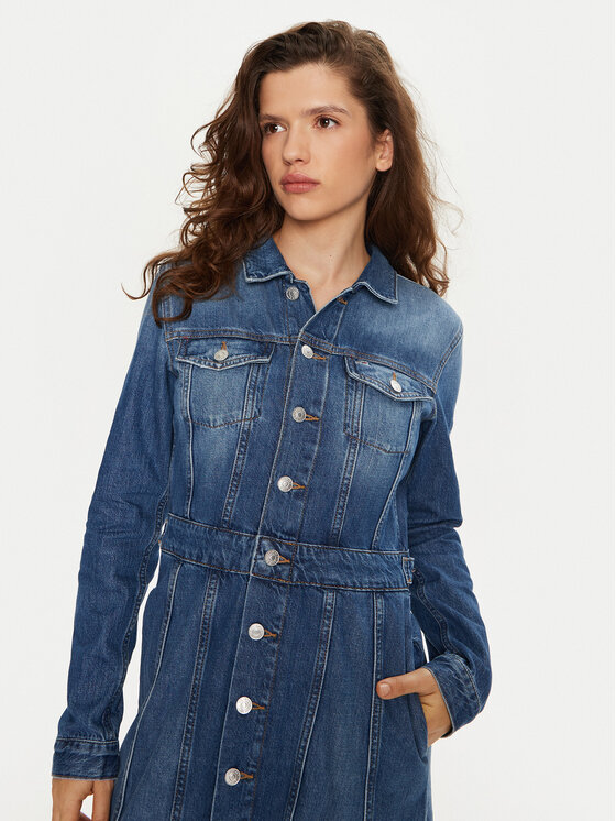 Tommy Jeans Tommy Jeans Jeans haljina DW0DW19738 Plava Regular Fit