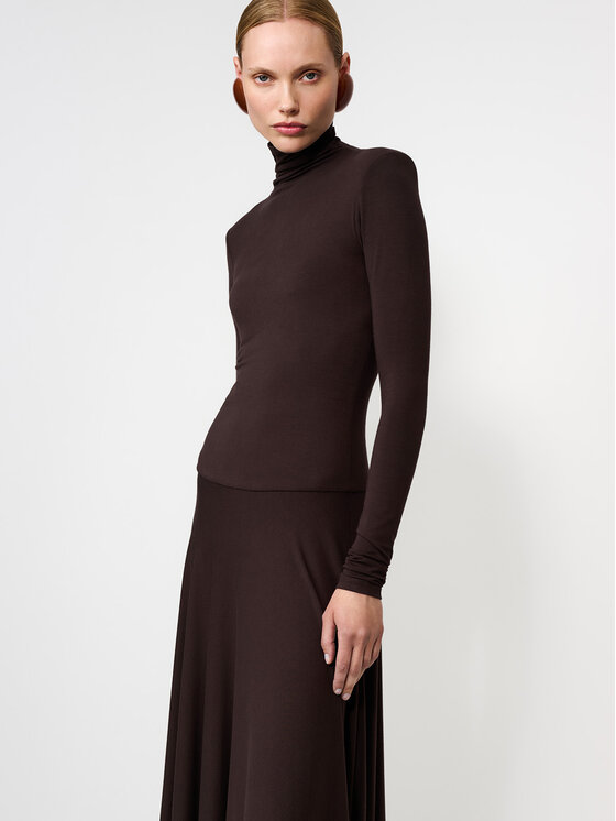 La Mania La Mania Sukienka codzienna TEYA Brązowy Classic Fit
