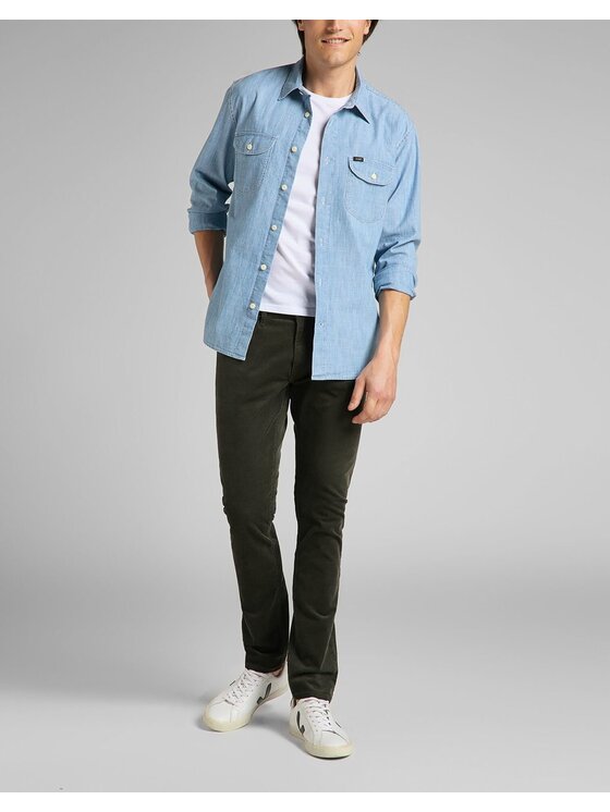 Lee Lee Camicia WORKER SHIRT Blu Regular Fit