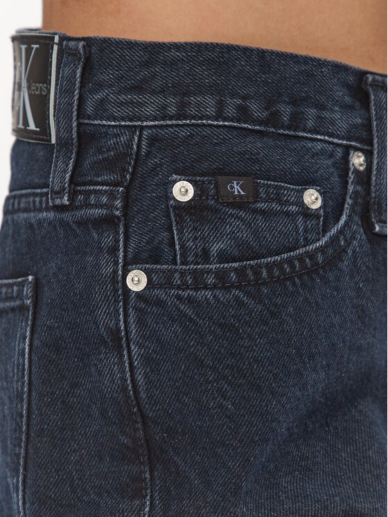 Calvin Klein Jeans Calvin Klein Jeans Jeans hlače J20J221786 Mornarsko modra Mom Fit
