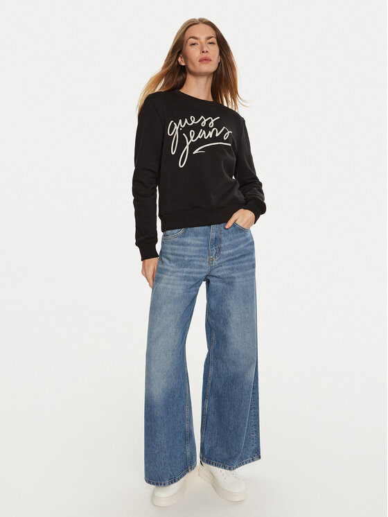 Guess Guess Felpa W4BQ17 KC811 Nero Regular Fit