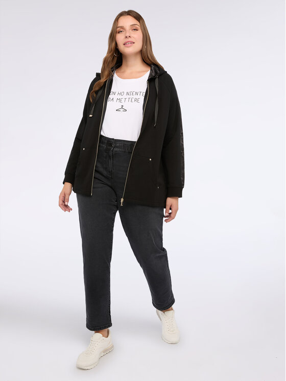 Fiorella Rubino Fiorella Rubino Felpa G903L008440N033 Nero A-Line Fit