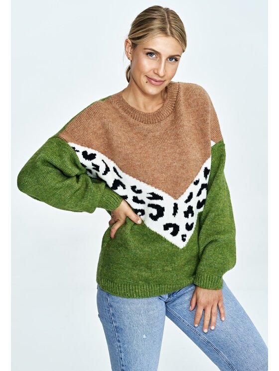 FIGL FIGL Πουλόβερ M905 Πράσινο Oversize